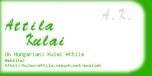 attila kulai business card